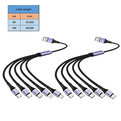 Nylon Braided 66W USB Charging Cord Nylon Metal Charges Supports Fast On Type C Connector for Multiple Devices Phone Cable