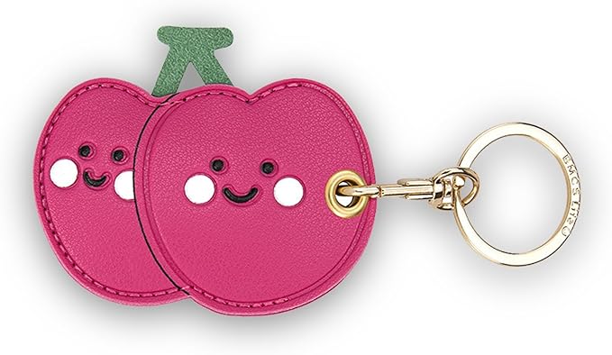 Leather Keychain Case Holder Compatible with Apple AirTag, GPS Airtag Keychain Finder Tracker with Key Ring, Anti-Scratch Protective Air Tag Cover