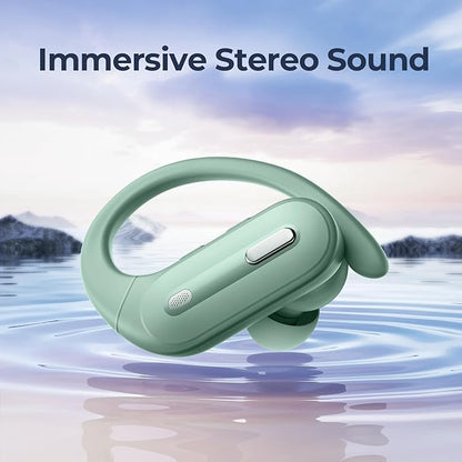 Active Noise Cancelling Wireless Earbuds Bluetooth Headphones 90 Hrs Playtime Ear Buds with Power Display Over-Ear Earphones with Earhooks IPX7 Waterproof Stereo Transparency Headset for Sports/Gym