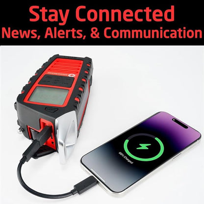 Eton Odyssey Adventure Hand Crank NOAA Weather Radio, All Band Emergency Radio, AM/FM Shortwave Storm, Bluetooth, Phone Charger, RDS, Solar, Multi-Function Flashlight, Camping, Hiking