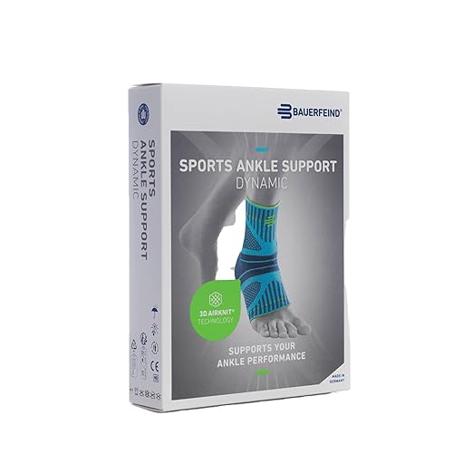 Bauerfeind Sports Ankle Support Dynamic - Ankle Compression Sleeve for Freedom of Movement - 3D AirKnit Fabric for Breathability - Premium Quality & Washable (M, Pink)
