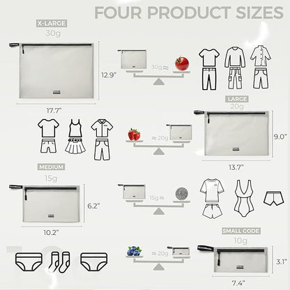 Packing Cubes for Travel Ultralight Luggage Organizer Bag Durable Travel Bags Waterproof Zipper Suitcase Bags Set for Travel Accessories and Essentials (4 Pack) (Grey)