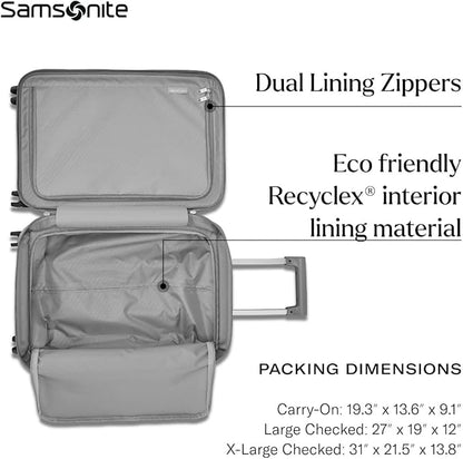 Samsonite UpLIFT Carry-On Hardside Luggage with Spinner Wheels - Airline-Approved, TSA Lock, Adjustable Handle System - Polycarbonate Hard Suitcase for Ultra Lightweight Travel - Silver Shimmy