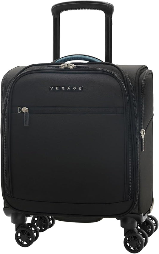Verage 14-Inch Underseat Carry On Luggage with Spinner Wheels & USB Charging Port, Wheeled Suitcase for Airlines, Lightweight Overnight Bag for Men and Women (14-Inch Compact Underseat Pro)