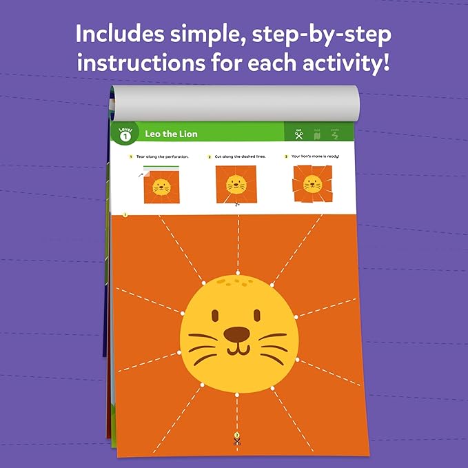 Skillmatics Scissor Skills Activity Book - Snip Snip, Stocking Stuffers, 25 Fun Cutting & Creative Activities, Fine Motor Skills, Felt Craft Kit, Christmas Gifts for Kids Ages 3, 4, 5, 6, 7