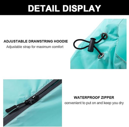 Fashion Hooded Rain Poncho Waterproof Raincoat Jacket with pocket for Women/Men/Adult