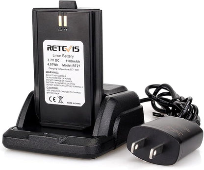 Retevis RT27 Walkie Talkies for Adults Long Range,2 Way Radio Rechargeable,VOX HandsFree,Heavy Duty,Portable FRS Two-way Radios for Commercial Retail Restaurant School(5 Pack)
