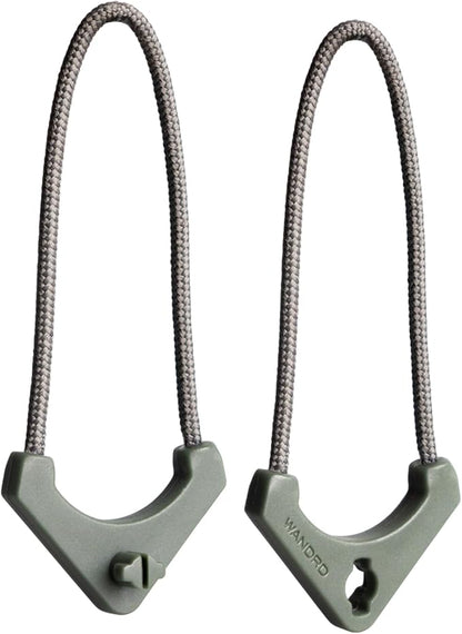 WANDRD Worryless™ Locking Zipper Pullers - Secure Your Travel Essentials - Zipper Locks for Travel Gear (Wasatch Green)