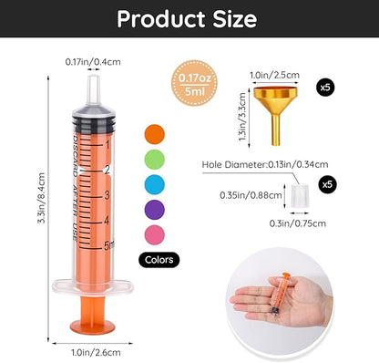 Segbeauty 10pcs 5ml DIY Perfume Travel Refillable Decanter Kit, Plastic Perfume Funnel Dispenser Refill Tool 0.34oz Extractor Pump, Decants Refill Making Kit for Travel Cologne Bottles Decanting