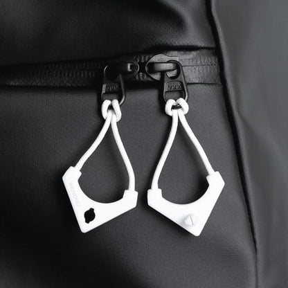 WANDRD Worryless™ Locking Zipper Pullers - Secure Your Travel Essentials - Zipper Locks for Travel Gear (Cloudbreak White)