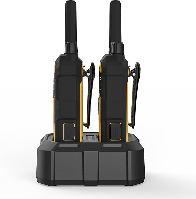 Retevis RB48 Heavy Duty Waterproof Walkie Talkies, Long Range Rechargeable Two Way Radios, Advanced Triple Proof, Vibration Reminder, for Warehousing Construction Contractor(10 Pack)