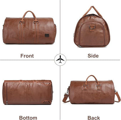 seyfocnia Convertible Travel Garment Bag,Carry on Garment Duffel Bag for Men Women - 2 in 1 Hanging Suitcase Suit Business Travel Bag