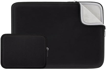 RAINYEAR 11-11.6 Inch Laptop Sleeve Case Soft Lining Carrying Bag Cover with Accessories Pouch, Compatible with 11.6" MacBook Air for 11" Notebook Computer Tablet Chromebook (Black, Upgraded Version)