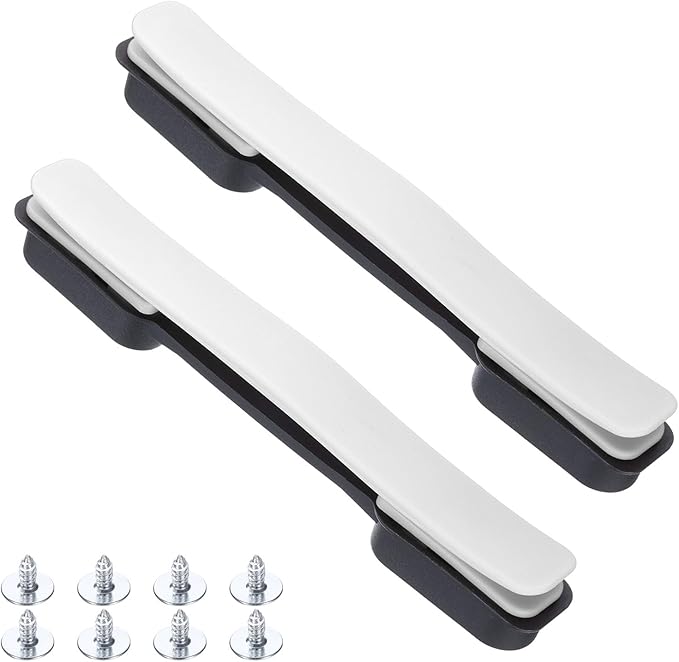 uxcell 2 Pcs Luggage Handle Replacement 8.5 Inch Suitcase Handle Carry Strap Plastic Pull Handle Grip Luggage Replacement Parts with Screws for Suitcase Box Luggage Case, White