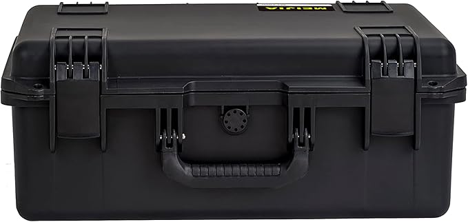 MEIJIA Portable Premium Waterproof Hard Compact Compact Case with customizable fit foam,Lightweight and Strong Design,21.2"x16.0"x8.3",Elegant Black