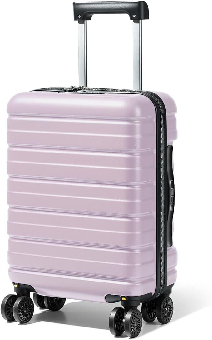 Lekesky 16 Inch Underseat Carry On Luggage Airline Approved, Small Hard Shell Suitcase with TSA Lock Spinner Wheels, Lightweight Personal Item Carry-On for Travel, Purple
