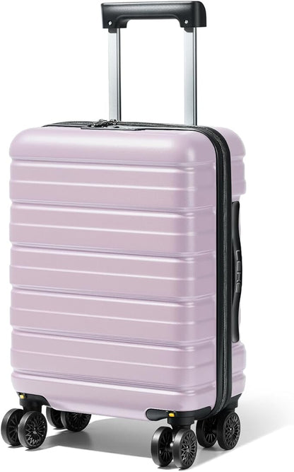 Lekesky 16 Inch Underseat Carry On Luggage Airline Approved, Small Hard Shell Suitcase with TSA Lock Spinner Wheels, Lightweight Personal Item Carry-On for Travel, Purple