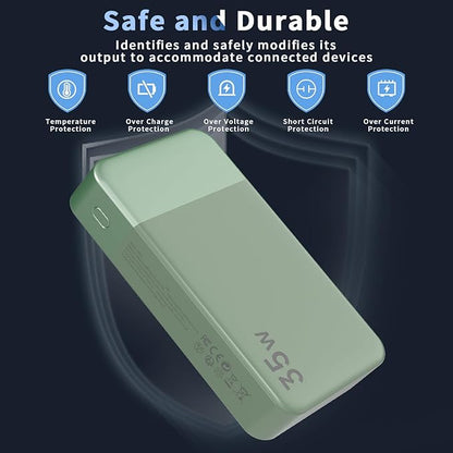 NOBIS Portable Charger, 20000mAh Power Bank, 35W Power Bank Fast Charging, Battery Pack with C to C Cable, Battery Bank with Digital Display for Phone Android etc