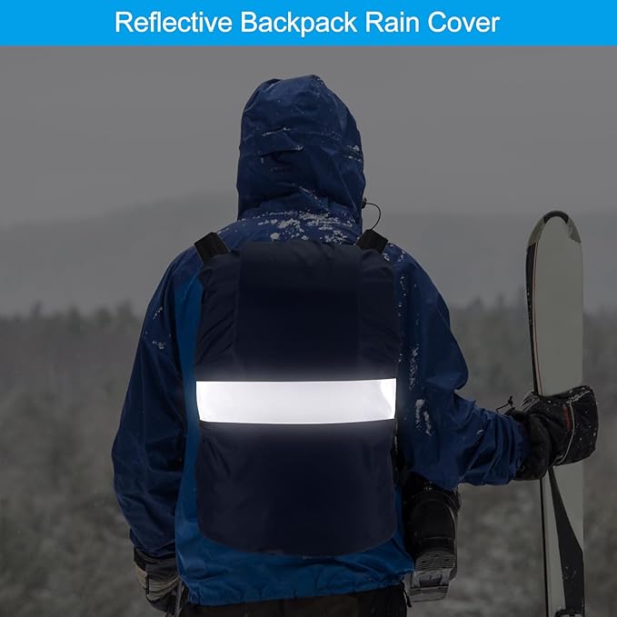 PATIKIL Waterproof Backpack Rain Cover, Non-Slip Backpack Cover with Reflective Strap Stay Dry for Hiking, Camping, Hunting