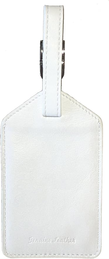 Personalized Monogrammed Leather Luggage Tags - 3 Pack