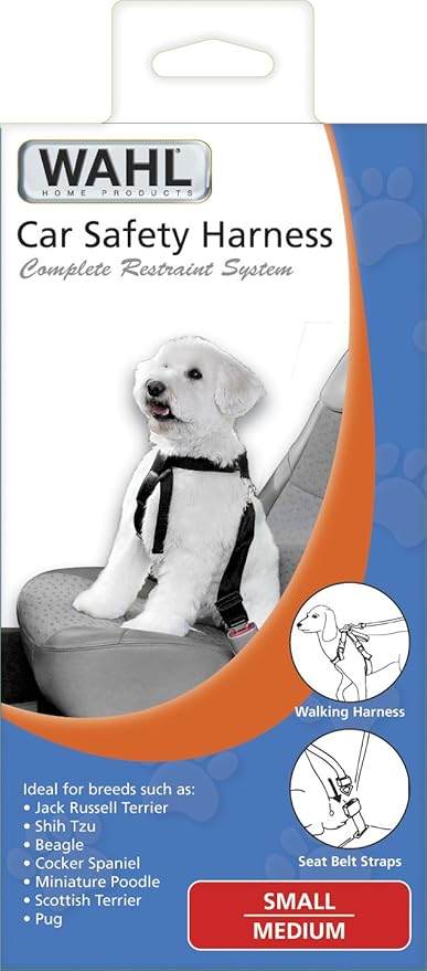 WAHL 858450 Car Safety Harness - Complete Restraint System - Small/Medium, Black