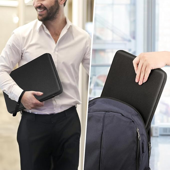 FINPAC Hard Laptop Sleeve Case for 13 inch MacBook Air M4 2025 A3240 M3 2024 A3113, 14 inch MacBook Pro M5/M4/M3/M2 A3434 A3401, 13" Air/Pro, Waterproof Case for Dell, Surface Laptop, HP, Acer, Black