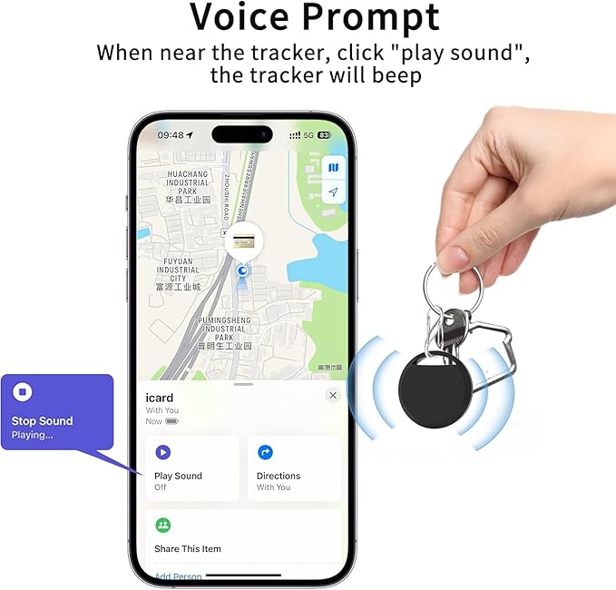 Air Tracker Tags 4 Pack Smart Tag Bluetooth Trackers Work with Apple Find My (iOS Only), Lightweight Tag Prevent Loss of Luggage Wallets Keys Bags,Replaceable Battery,IP67 Waterproof