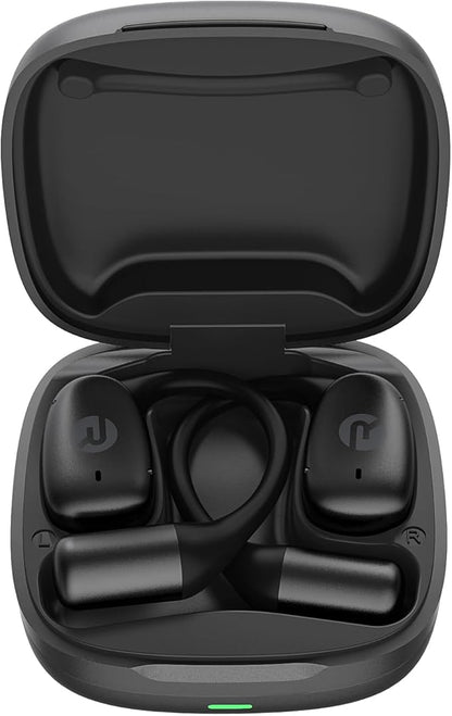 Raycon Essential Open Earbuds – True Wireless Open Ear Bluetooth 6.0 Headphones, Ultra-Lightweight, Comfort Hook Design, IPX4 Water Resistant, 36 Hours of Battery Life (Black)