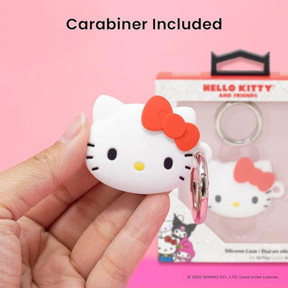 iFace Sanrio Friends Special Edition Silicone Protective Cover [ Compatible with Apple AirTag ][Cute Character Case] [Carabiner Keychain Clip Included] - Hello Kitty