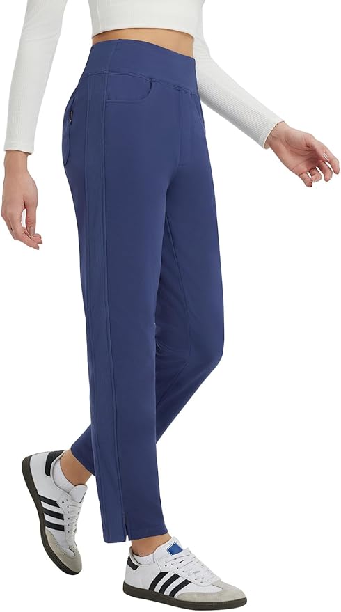 baleaf Women's Fleece Lined Pants Winter Thermal Travel Pants Water Resistant Cold Weather Golf Hiking Pockets Work