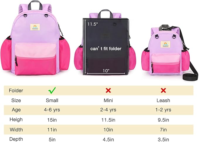 STEAMEDBUN Toddler Backpack for Girls 2-4: Preschool Kindergarten Backpacks - 12 inch Daycare Backpack