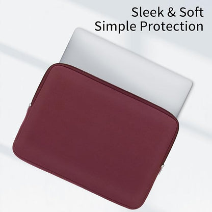 RAINYEAR 15 Inch Laptop Sleeve Protective Case Fluffy Lining Cover with Accessories Pouch, Compatible with 15.4" MacBook Pro/Air A3241 A2941 A3114 A1938 A1707 A1990 (Red, Upgraded Version)