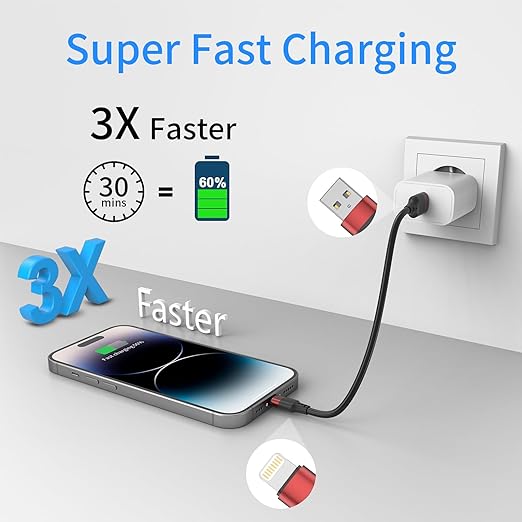 6 inch Short Lightning Cable Bulk 10Pack, [MFi Certified] Multipack 0.5ft iPhone Charge Cable, Short USB to Lightning Cord for Charging Stations, iPhone 14 13 12 11 Pro Max 8 7 6 iPod iPad