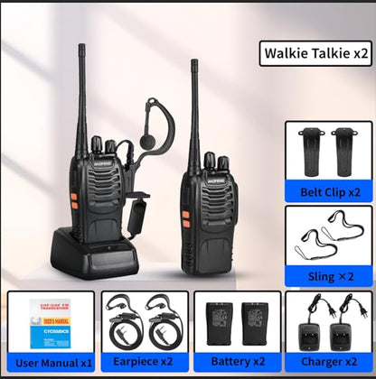 BAOFENG 888S walkie talkies for Adults walkie talkies for Adults 16 Channel Professional Radio Handheld （2PC） (Eggplant)