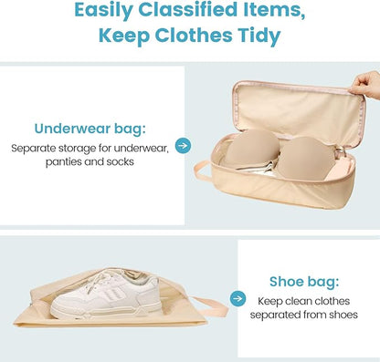 Cambond Compression Packing Cubes for Travel Women - Expandable Travel Bags Luggage Organizers Travel Essentials Compression Cubes for Travel Carry on Suitcases Organizer