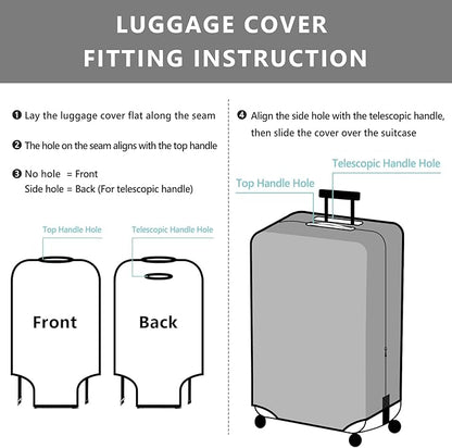 Travelkin Luggage Covers For Suitcase Tsa Approved,Suitcase Cover Protector Fit 18-32 Inch Luggage
