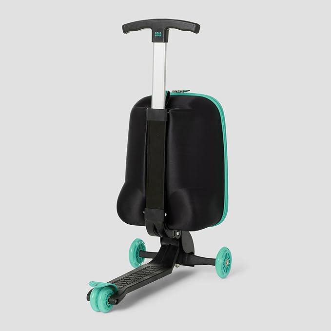 Kids Scooter Luggage - 2-in-1 Ride-On Suitcase with Light-Up Wheels & Adjustable Handle|Carry-On Approved & TSA-Friendly| Fun, Durable, Lightweight Travel Scooter for Boys & Girls Ages 3-10