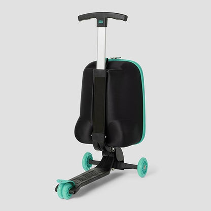Kids Scooter Luggage - 2-in-1 Ride-On Suitcase with Light-Up Wheels & Adjustable Handle|Carry-On Approved & TSA-Friendly| Fun, Durable, Lightweight Travel Scooter for Boys & Girls Ages 3-10
