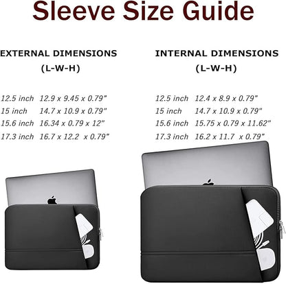 Laptop Sleeve Case 17.3 inch, Waterproof Protective Carrying Laptop Cover with Pockets, Upgrade Sturdy Portable Monitor Computer Bag Compatible with 17'' HP Lenovo Dell Asus Xbox Switch, Black