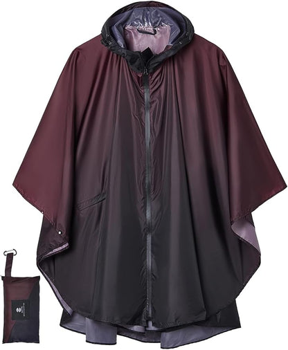 SaphiRose Unisex Rain Poncho Waterproof Raincoat Hooded for Adults Women with Pockets