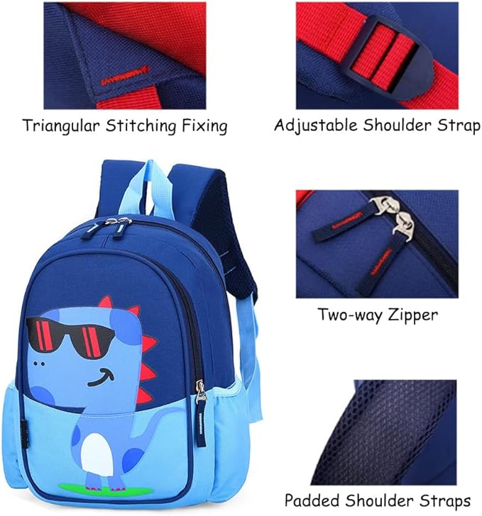 CHERUBIC Toddler Backpack, Kids Travel Backpack, Waterproof Cute Small Preschool Backpack Cartoon Daycare Bag