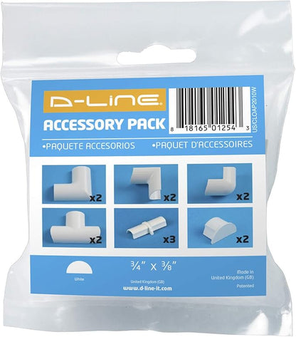 D-Line Cord Cover Accessory Pack - Only for use with 0.78in (W) x 0.39in (H) Lengths