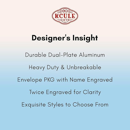 Personalized Luggage Tags: Custom Metal Luggage Tags for Suitcases, Backpacks and Bags with Your Personalized Text (Black)