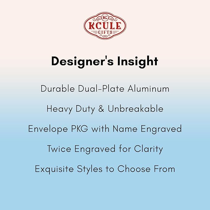 Personalized Luggage Tags: Custom Metal Luggage Tags for Suitcases, Backpacks and Bags with Your Personalized Text (Orange)