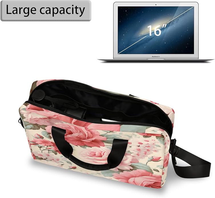 Laptop Bag Bohemian Mandala Laptop Satchel Briefcase Adjustable shoulder Carrying for MacBook Pro 16 inch