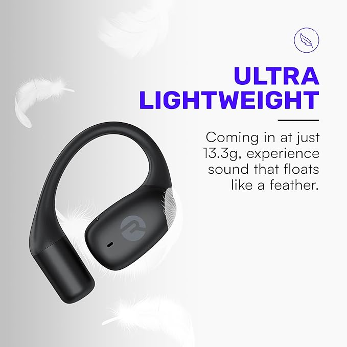 Raycon Essential Open Earbuds – True Wireless Open Ear Bluetooth 6.0 Headphones, Ultra-Lightweight, Comfort Hook Design, IPX4 Water Resistant, 36 Hours of Battery Life (Black)