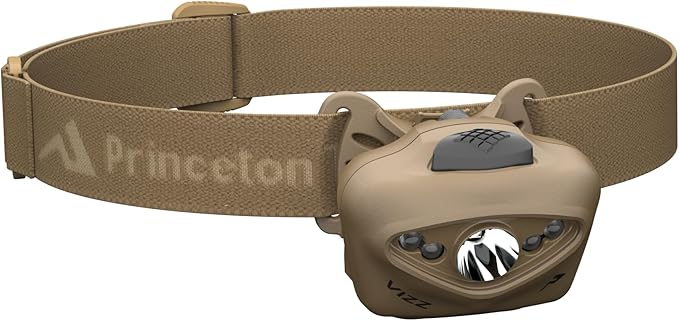 Princeton Tec Vizz Tactical MPLS LED Headlamp, Red/Green/Blue/Ir/White Bulb, 550 VIZZ-MPLS-TN