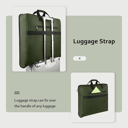 MATEIN Travel Garment Bag, Large Convertible Carry On Suit Bag with Adjustable Shoulder Strap, Waterproof 2 in 1 Hanging Luggage for Men Women, Foldable suitcase for Business Trips, Green