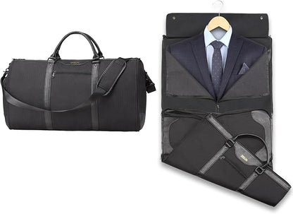 Garment Bags for Travel, Carry-On Suit Bag, Convertible Garment & Duffel Bag with Shoe Compartment, Perfect for Business Trips & Weekend Getaways, Blue