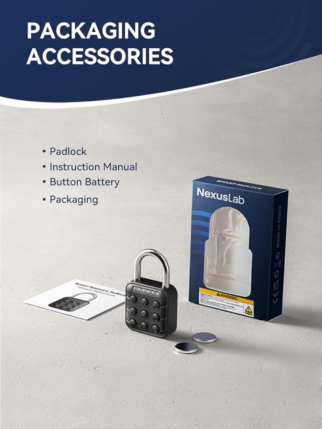 NexusLab Combination Lock, Digital Lock & Gym Locker Lock: IP67 Rated, Corrosion-Resistant Zinc Alloy, Anti-Corrosion, for Gym/School/Travel, Privacy Safe, Supports (Manual)